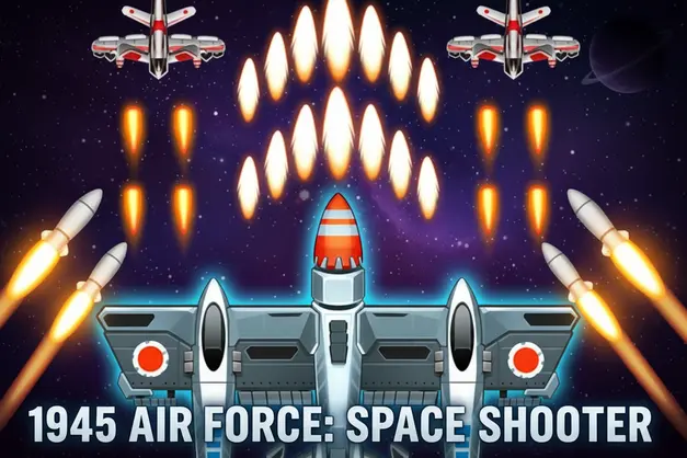 1945 Air Force Space Shooter Gameplay