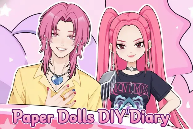 Paper Dolls DIY Diary Game